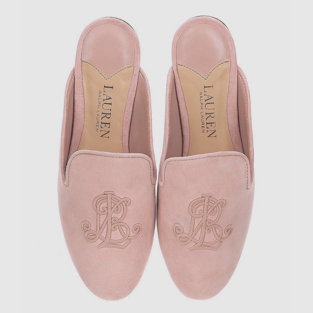 LAUREN RALPH LAUREN Muave Suede Cadi Mules Size 7